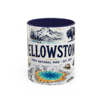Yellowstone National Park Coffee Mug | Hiking Camping Nature Gift | Accent Color Ceramic 11oz 15oz