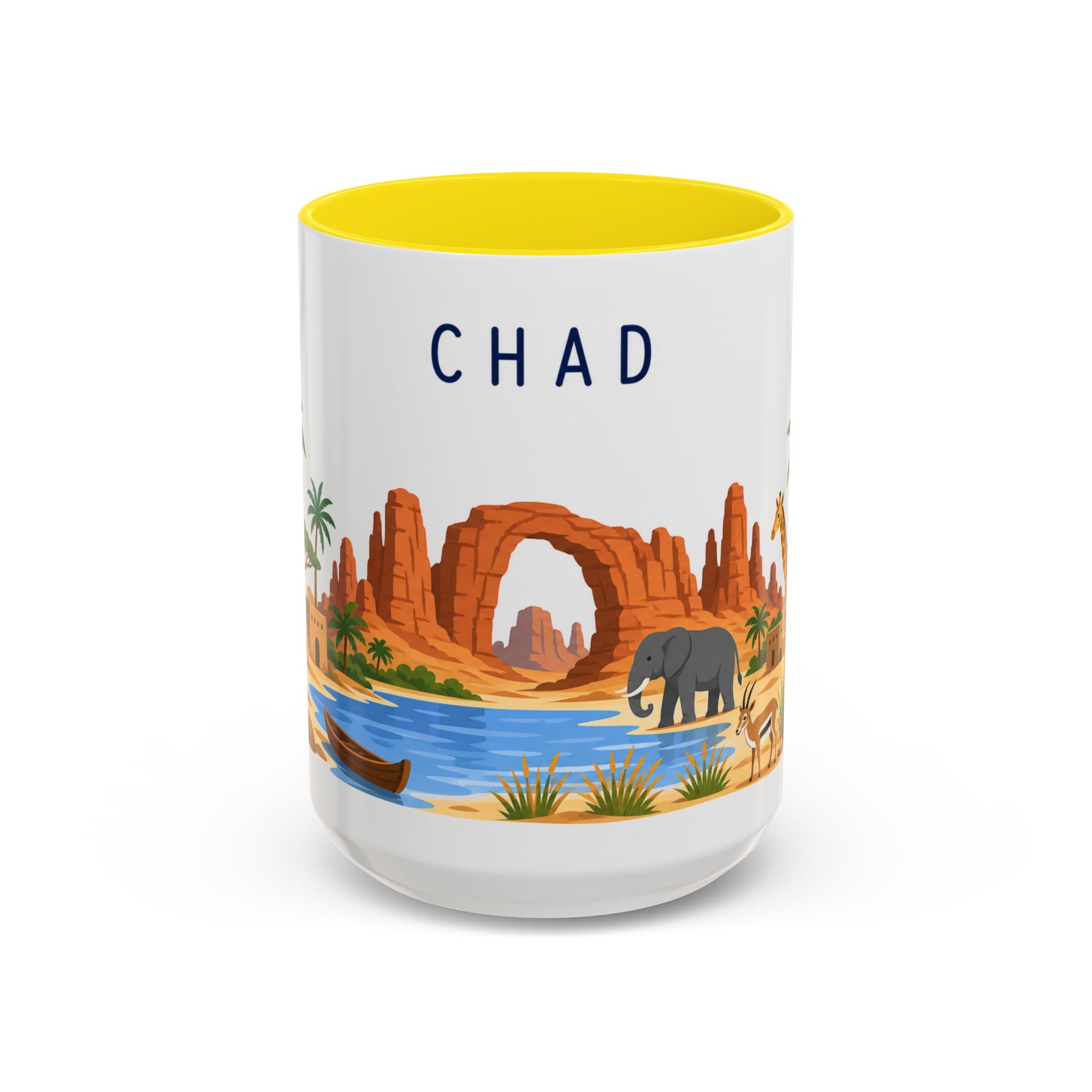 Chad Coffee Mug | Travel Souvenir Accent Mug | Country Gift Ceramic Cup 11oz 15oz