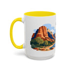 Zion National Park Coffee Mug | Solid Color Block Park Souvenir | 11oz 15oz Accent Mug