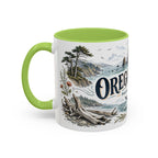 Oregon Coast Mug, Pacific Northwest Travel Souvenir, Bucket List Gift, Accent Ceramic Coffee Mug 11oz 15oz
