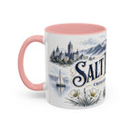 Salt Lake City Coffee Mug | United States Travel Souvenir | Vintage Illustrated City Gift | 11 oz 15 oz Accent Mug