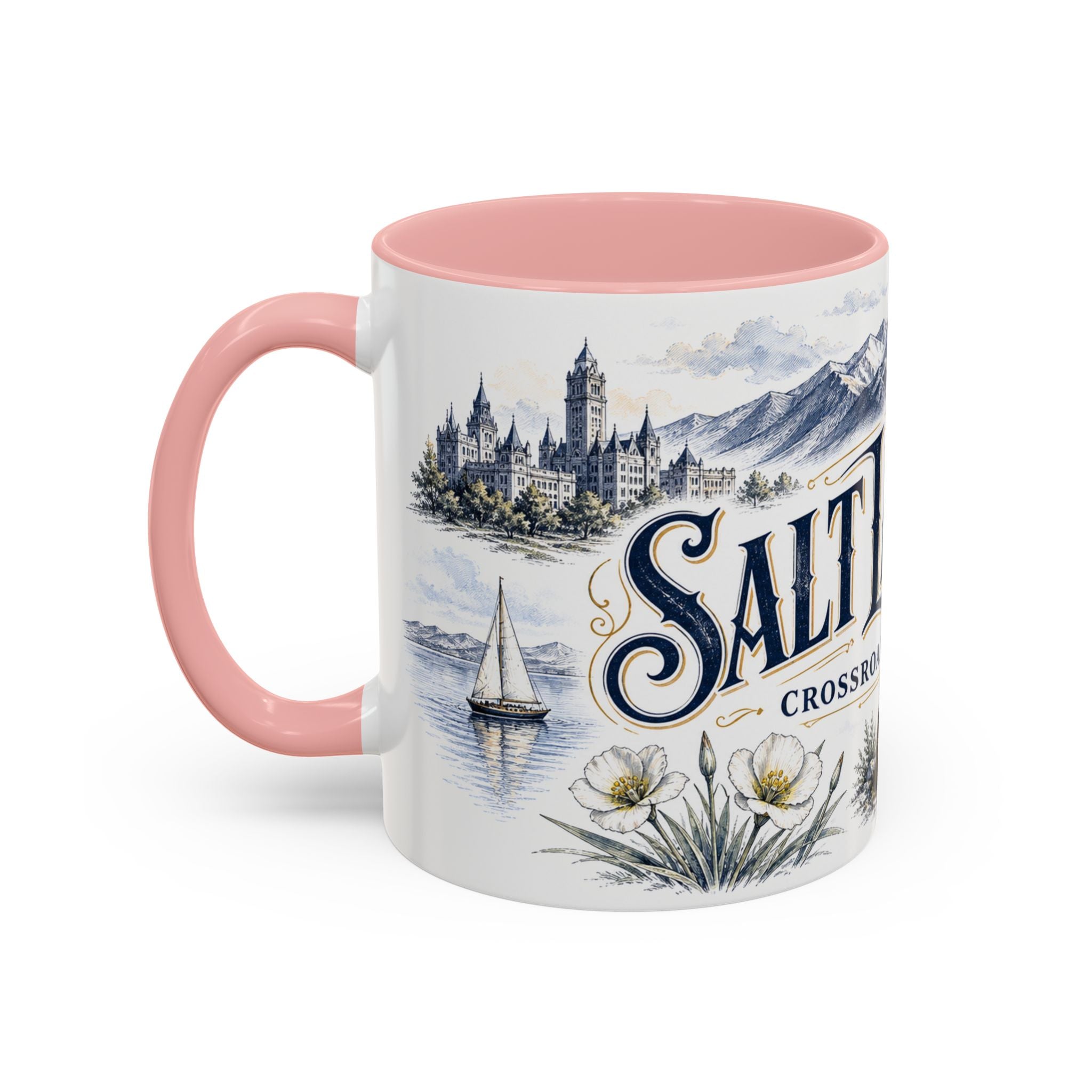 Salt Lake City Coffee Mug | United States Travel Souvenir | Vintage Illustrated City Gift | 11 oz 15 oz Accent Mug