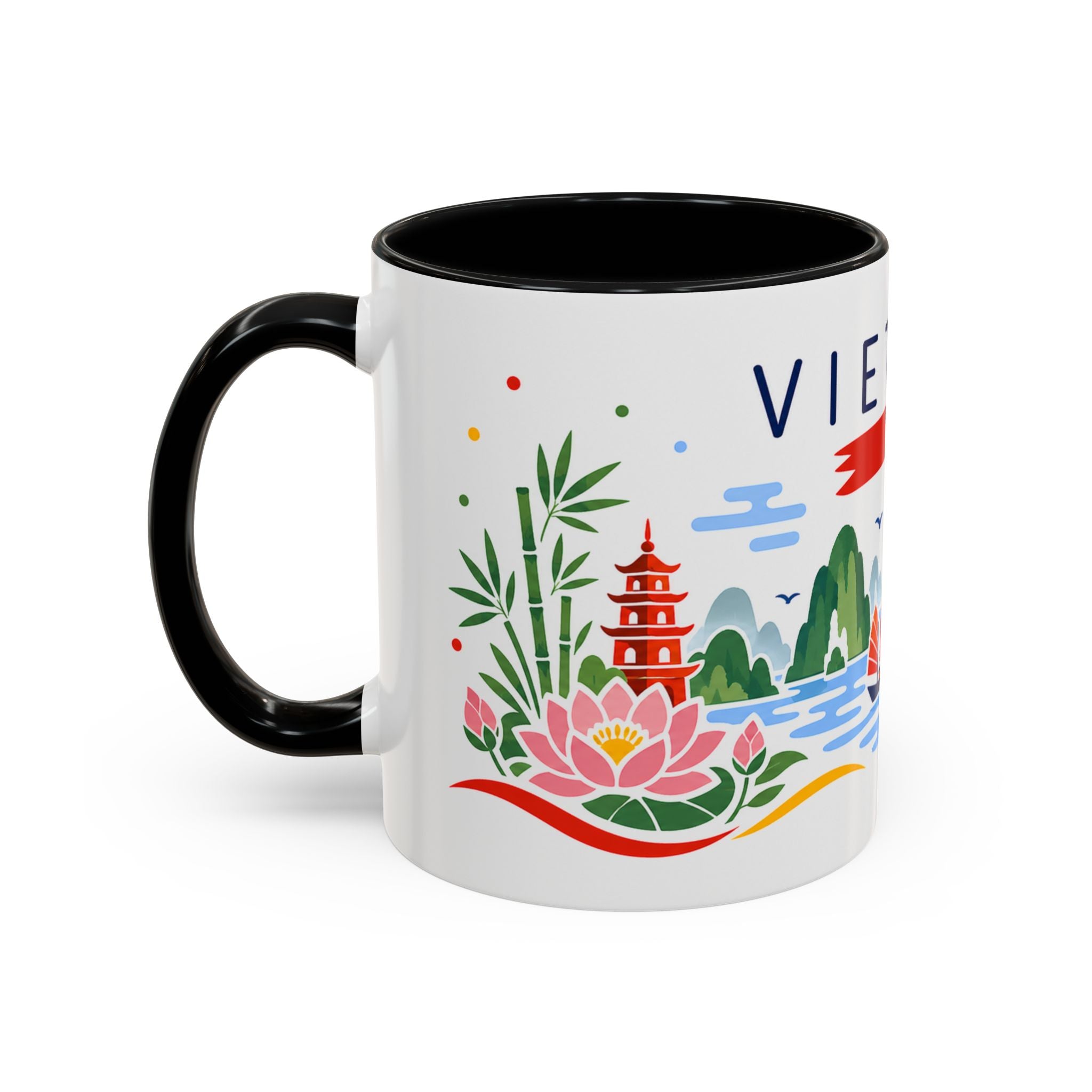 Vietnam Coffee Mug | Travel Souvenir Accent Mug | Country Gift Ceramic Cup 11oz 15oz