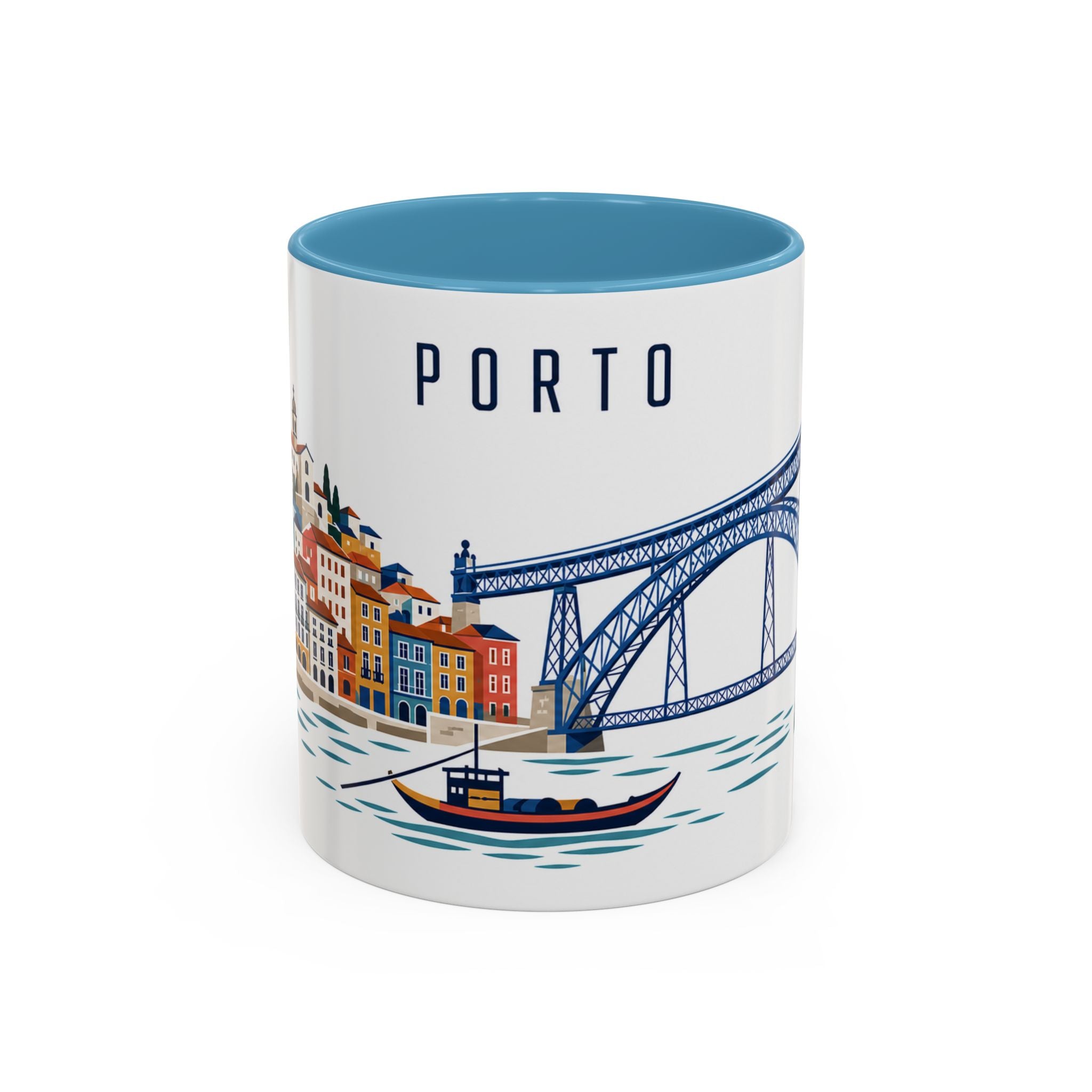 Porto Coffee Mug | Portugal Travel Souvenir | Porcelain Decal City Gift | 11oz 15oz Accent Mug