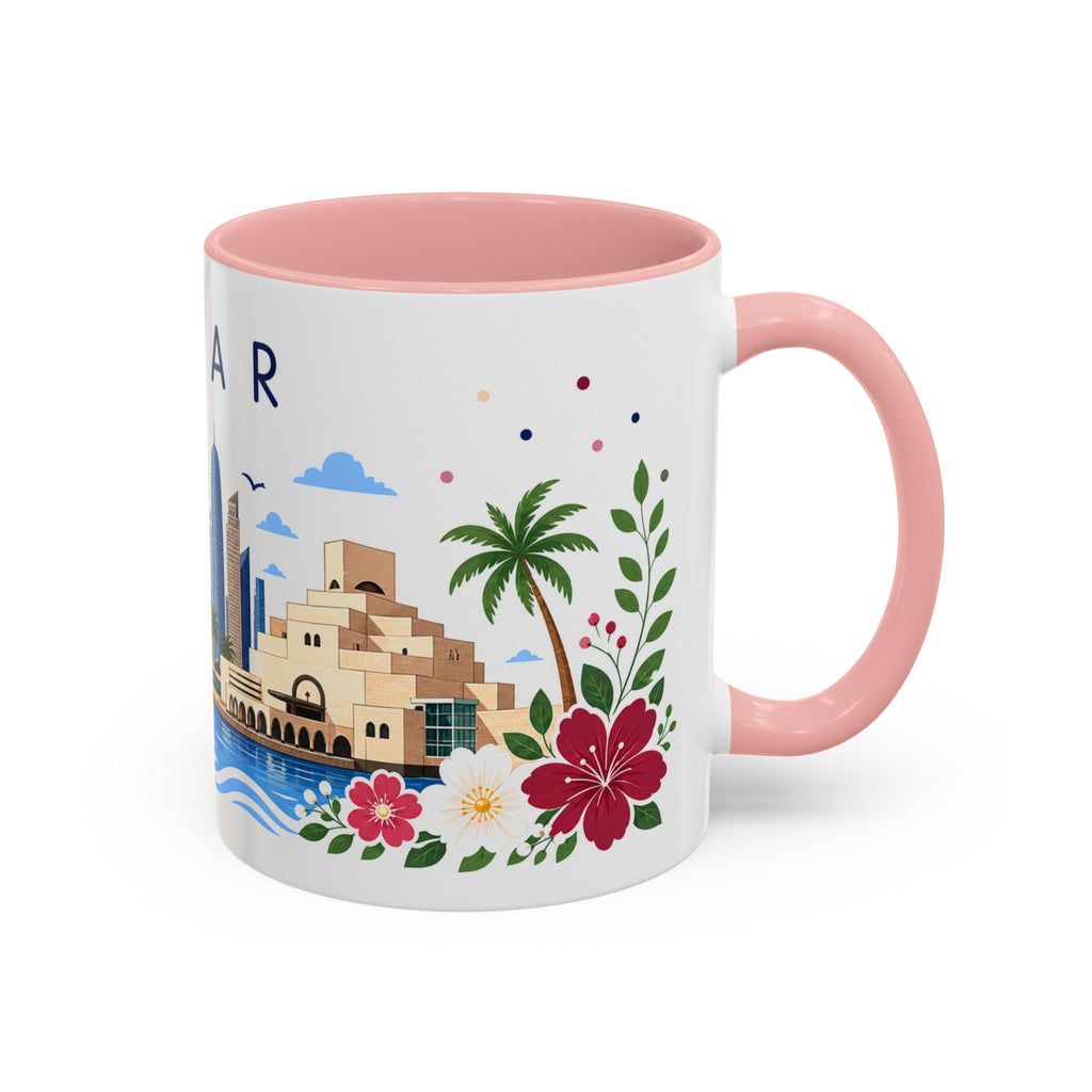 Qatar Coffee Mug | Travel Souvenir Accent Mug | Place Gift Ceramic Cup 11oz 15oz