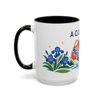 Aquarius Zodiac Coffee Mug | Water Bearer Design | Astrology Birthday Gift | 11 oz 15 oz Ceramic Accent Mug