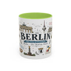 Berlin Coffee Mug | Germany Souvenir Travel Gift | Accent Color Ceramic 11oz 15oz