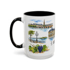 Bordeaux Illustrated Travel Mug | City Souvenir Accent Coffee Mug | 11oz 15oz Ceramic Cup