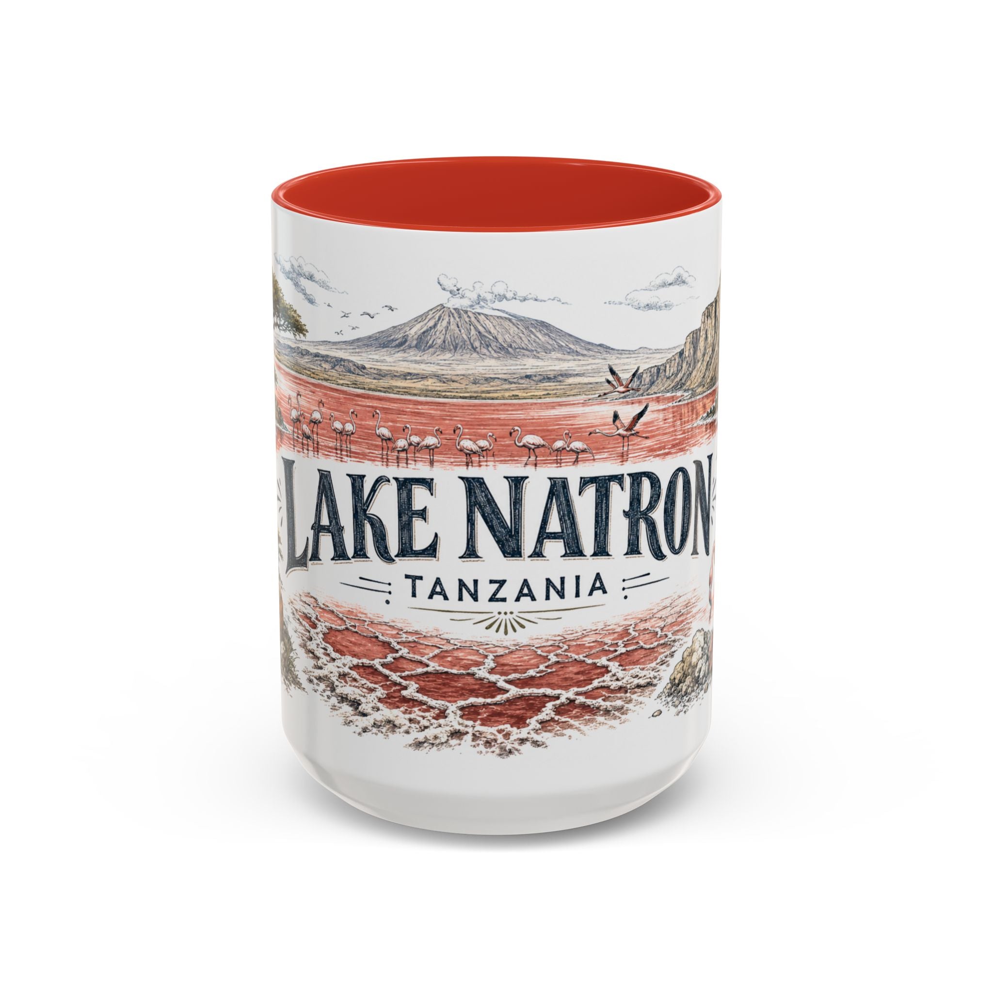 Lake Natron Mug, Tanzania Travel Souvenir, Bucket List Gift, Accent Ceramic Coffee Mug 11oz 15oz