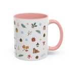 Boston Christmas Mug | Watercolor Travel Souvenir | Holiday Gift | Accent Ceramic Coffee Cup 11oz 15oz