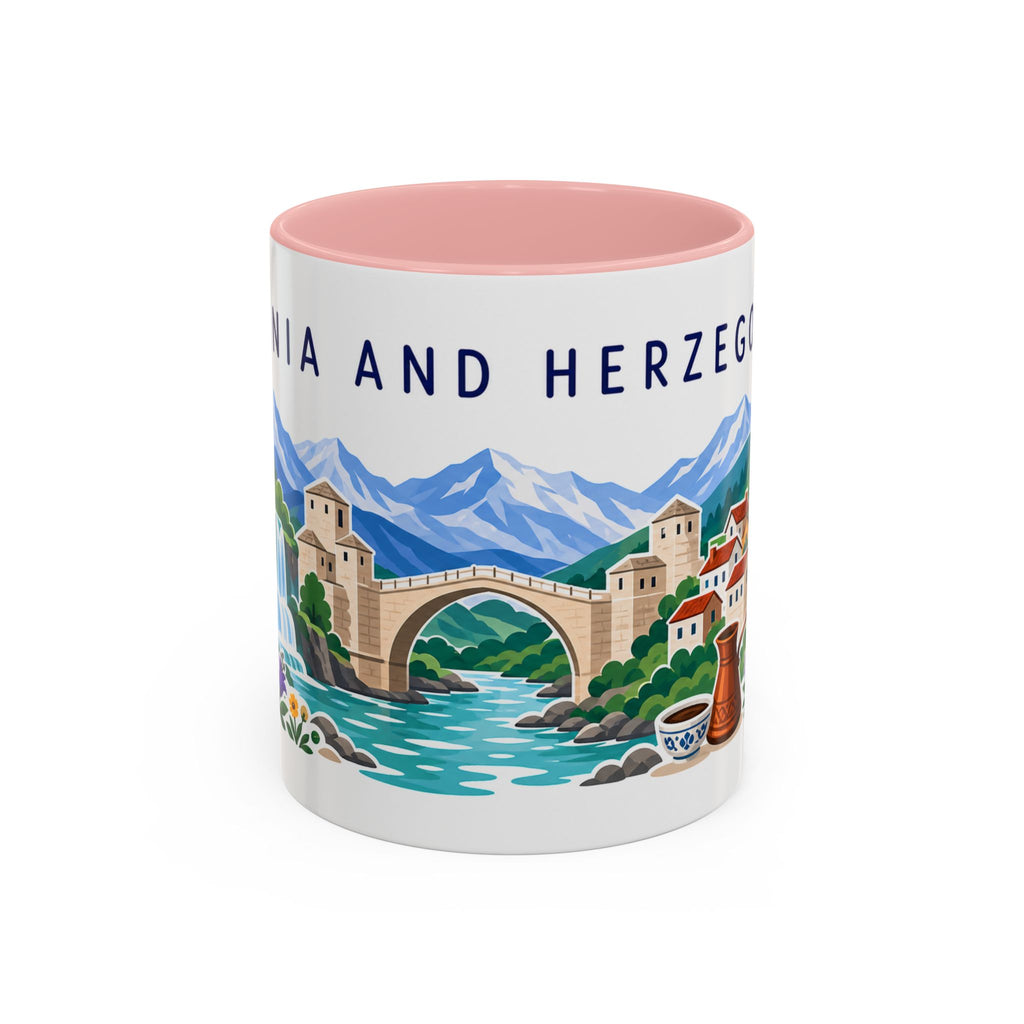 Bosnia and Herzegovina Coffee Mug | Travel Souvenir Accent Mug | Country Gift Ceramic Cup 11oz 15oz