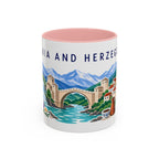 Bosnia and Herzegovina Coffee Mug | Travel Souvenir Accent Mug | Country Gift Ceramic Cup 11oz 15oz