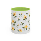 Hawaii Yellow hibiscus Mug, State Flower Floral Coffee Cup, 11oz Botanical Gift