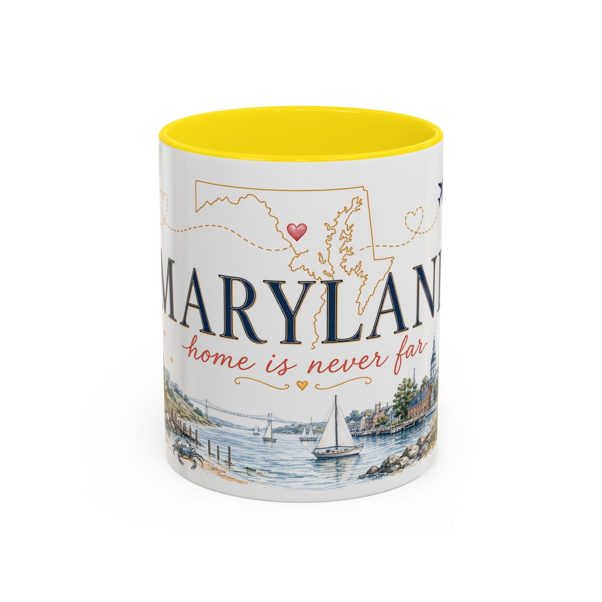 Maryland State Map Mug | Homesick Gift, Long Distance Friendship Coffee Cup (11oz 15oz)