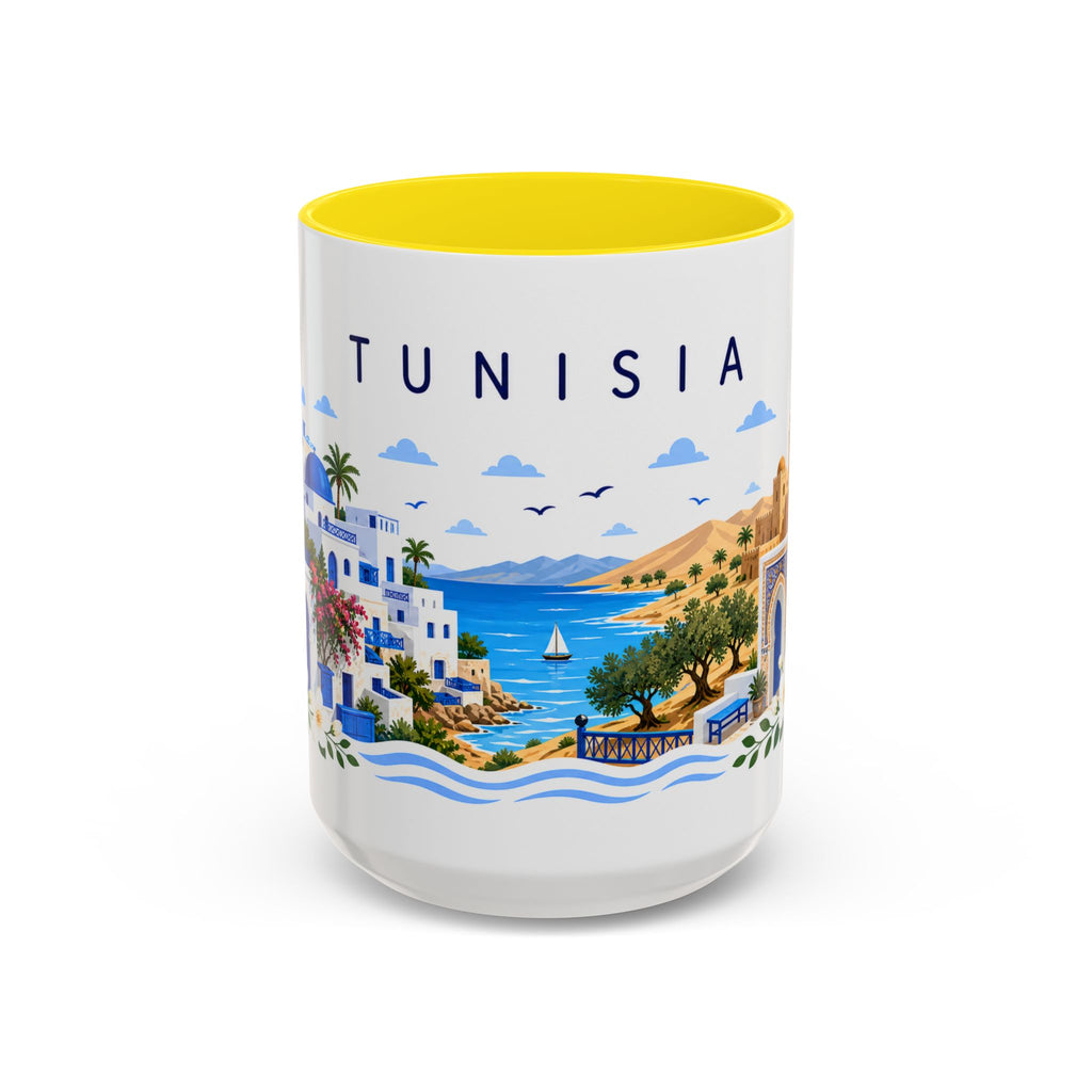 Tunisia Coffee Mug | Travel Souvenir Accent Mug | Place Gift Ceramic Cup 11oz 15oz