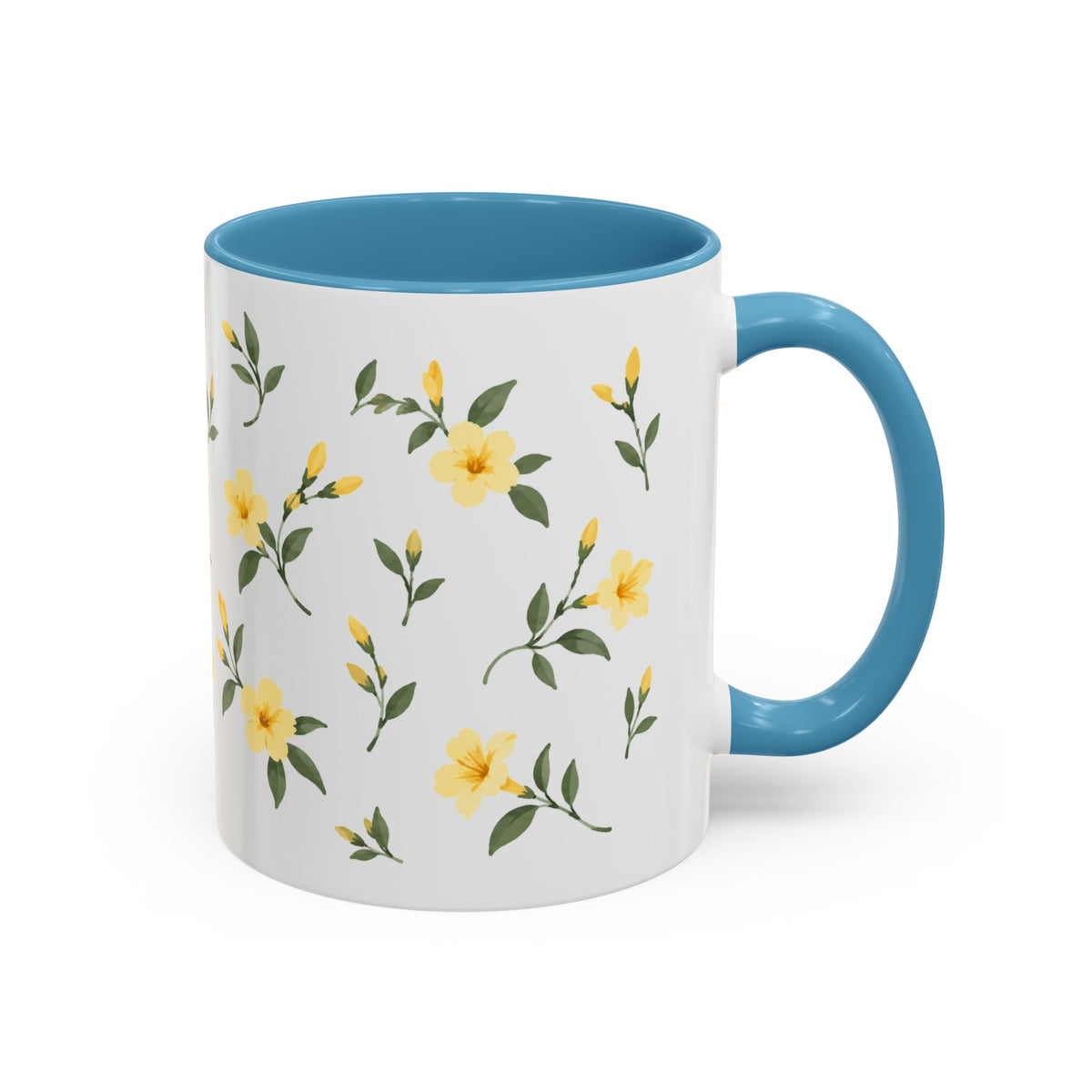 South Carolina Yellow Jessamine Mug, State Flower Floral Coffee Cup, 11oz Botanical Gift