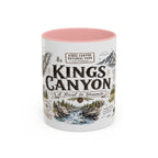 Kings Canyon National Park Coffee Mug | California Sierra Nevada Sequoia Gift | Accent Color Ceramic 11oz 15oz