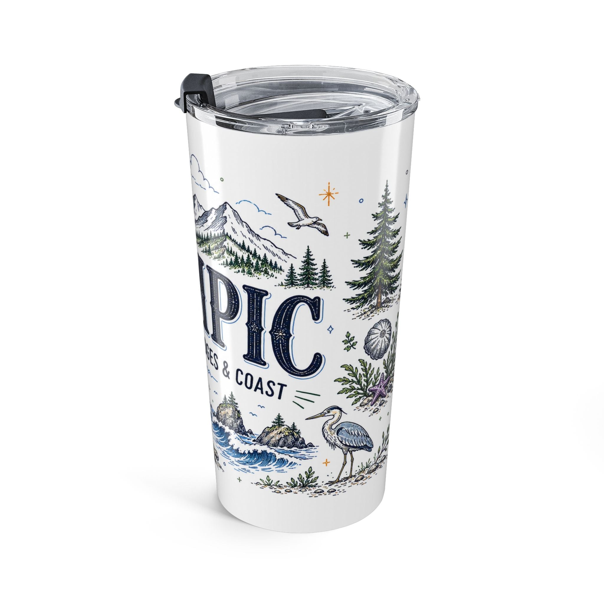 Olympic National Park 20oz Tumbler | Washington Adventure Gift | Insulated Stainless Steel Travel Cup
