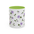 Illinois Violet Mug, State Flower Floral Coffee Cup, 11oz Botanical Gift