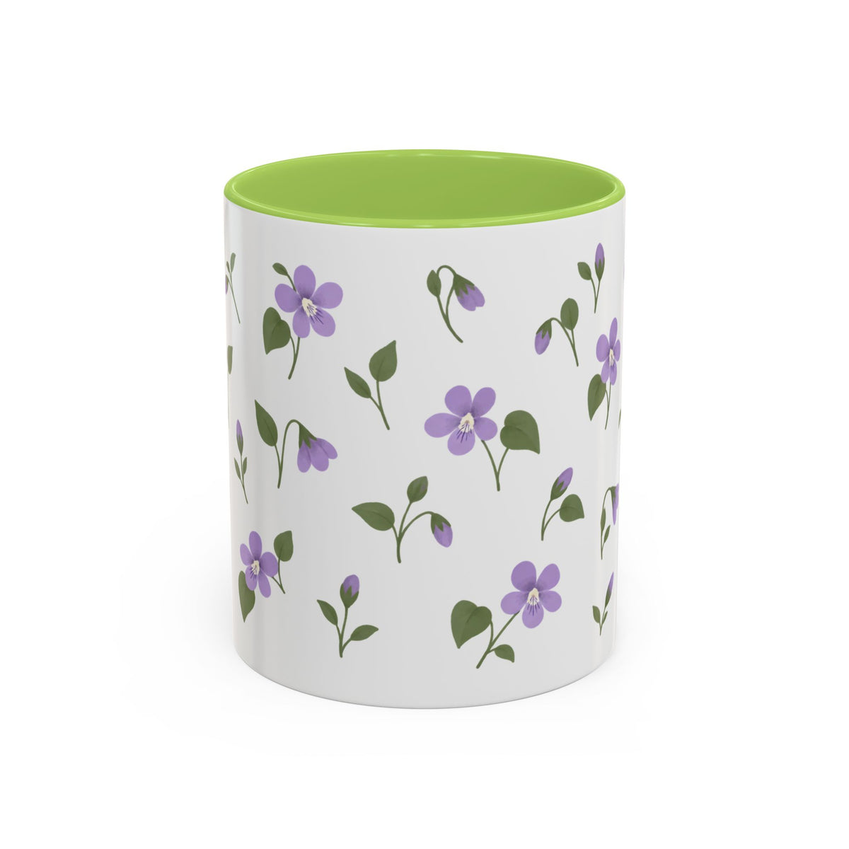 Illinois Violet Mug, State Flower Floral Coffee Cup, 11oz Botanical Gift