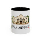 San Antonio Illustrated Travel Mug | City Souvenir Accent Coffee Mug | 11oz 15oz Ceramic Cup