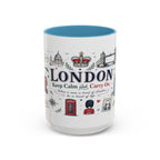 London Coffee Mug | England Souvenir Travel Gift | Accent Color Ceramic 11oz 15oz