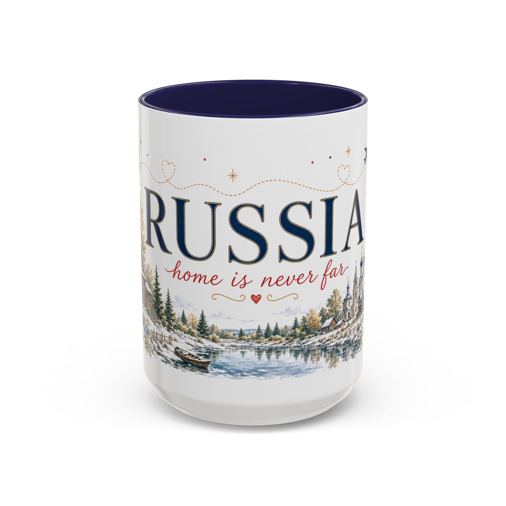 Russia Home Country Mug | Moving Away Gift | Long Distance Friendship | 11 oz 15 oz Accent Mug