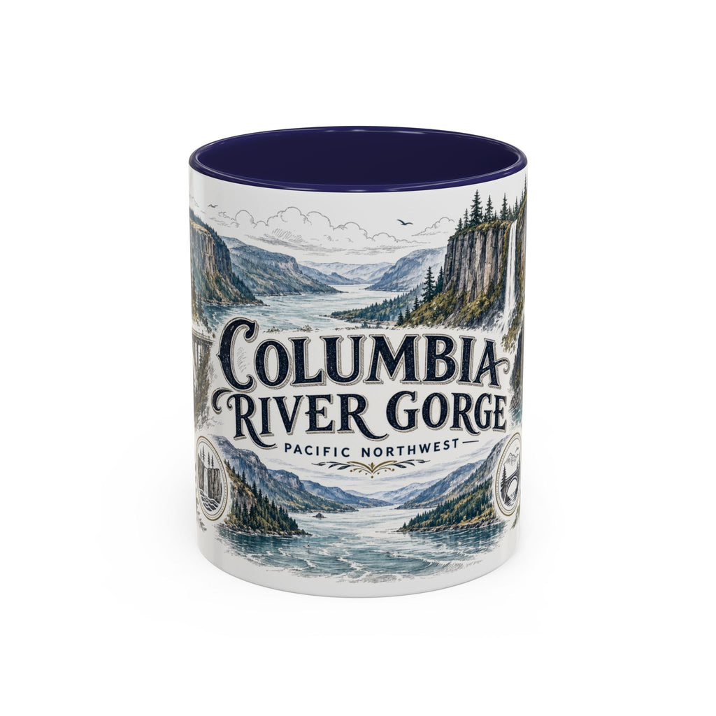 Columbia River Gorge Mug, Pacific Northwest Travel Souvenir, Bucket List Gift, Accent Ceramic Coffee Mug 11oz 15oz