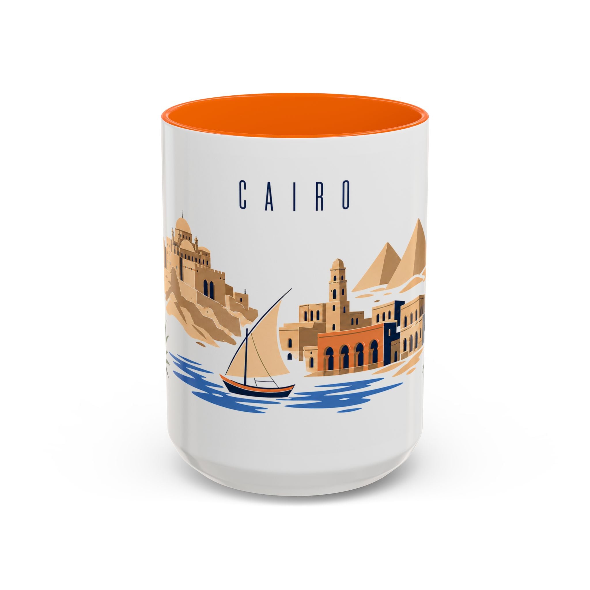 Cairo Coffee Mug | Egypt Travel Souvenir | Porcelain Decal City Gift | 11oz 15oz Accent Mug