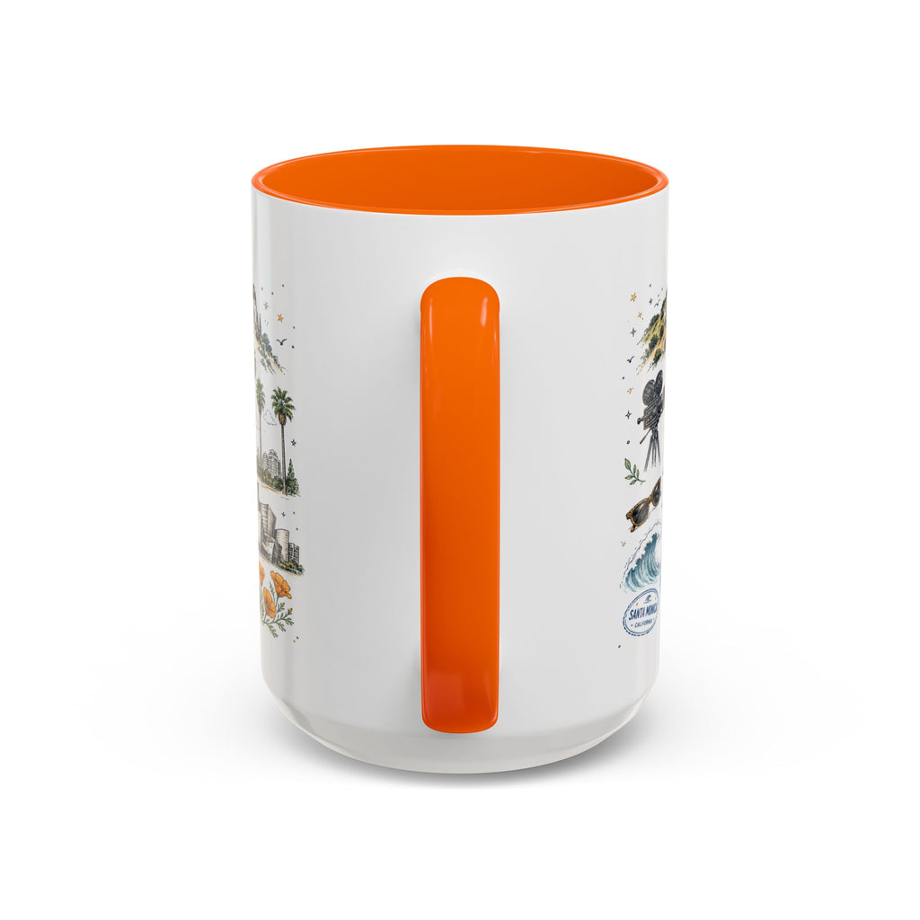 Los Angeles Coffee Mug | California Souvenir City Gift | Accent Color Ceramic 11oz 15oz