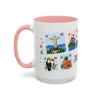 Rio de Janeiro Coffee Mug | Postage Stamp Collage Mug | Travel Souvenir Accent Cup 11oz 15oz