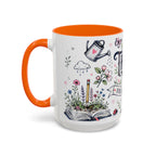Thank You Teacher Coffee Mug | For Helping Me Grow Appreciation Gift | Accent Color Ceramic 11oz 15oz