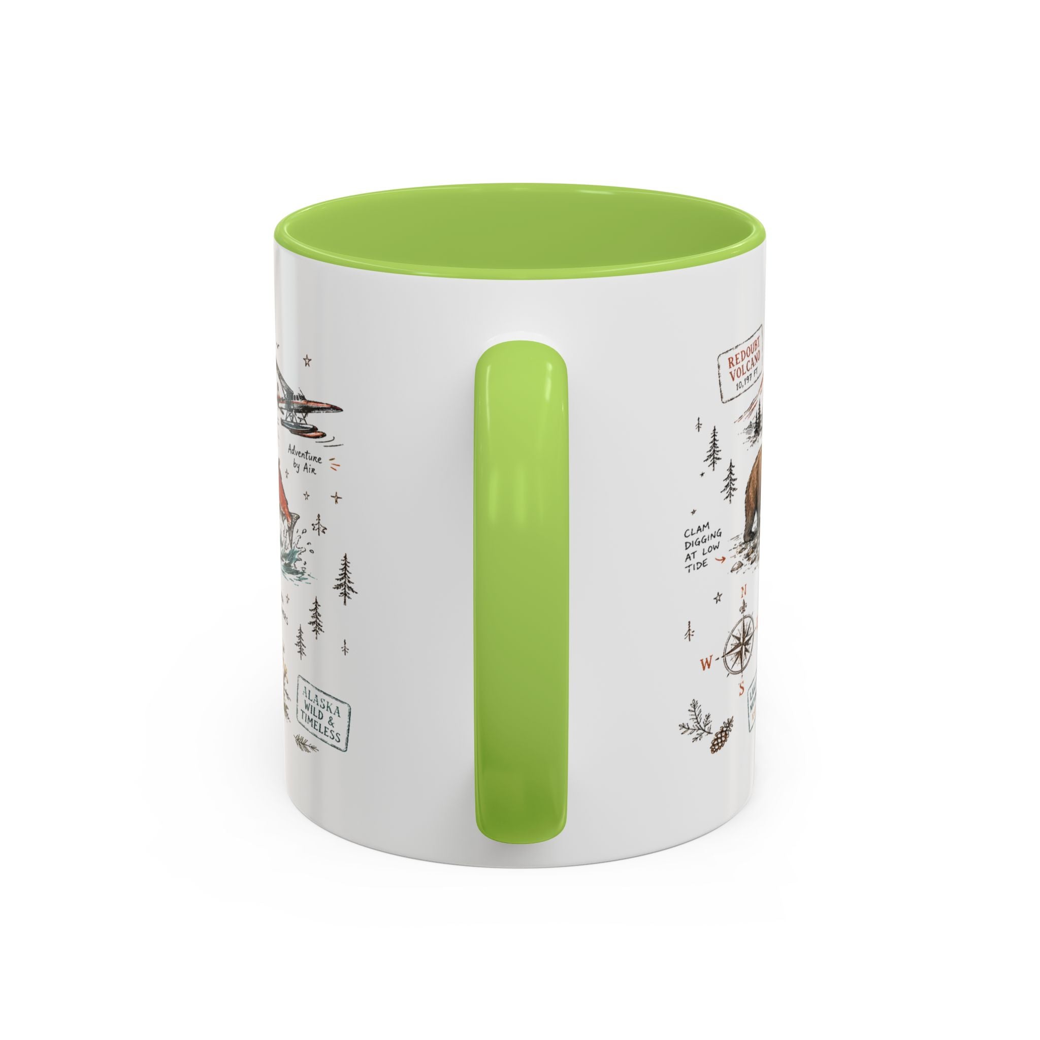 Lake Clark National Park Coffee Mug | Alaska Fly-in Wilderness Adventure Gift | Accent Color Ceramic 11oz 15oz