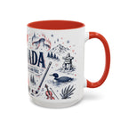 O Canada True North Coffee Mug | Canadian Pride Gift | Accent Color Ceramic 11oz 15oz