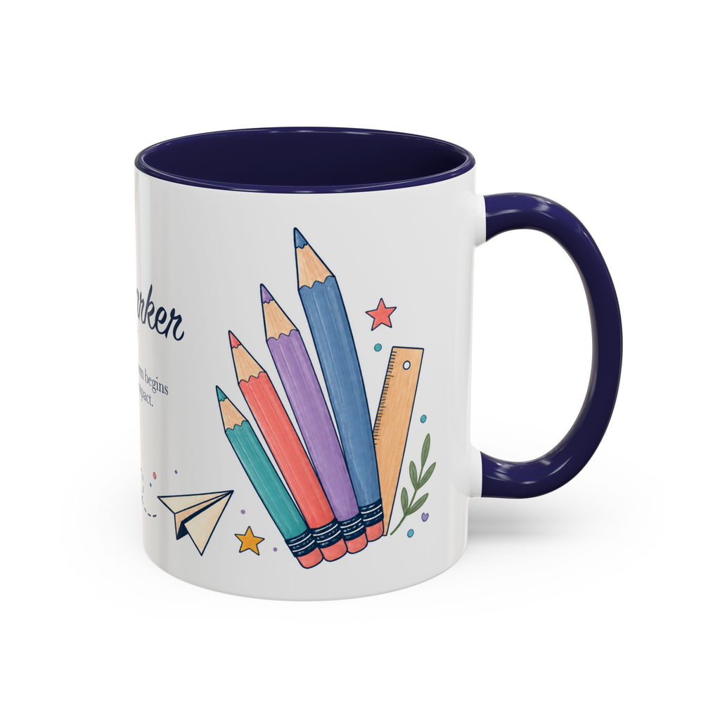 Personalized First Year Teacher Mug | Custom Name Pencil Coffee Cup