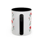 Ohio Scarlet Carnation Mug, State Flower Floral Coffee Cup, 11oz Botanical Gift