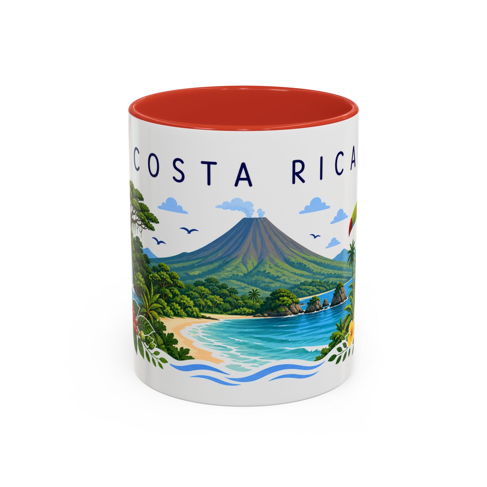 Costa Rica Coffee Mug | Travel Souvenir Accent Mug | Place Gift Ceramic Cup 11oz 15oz