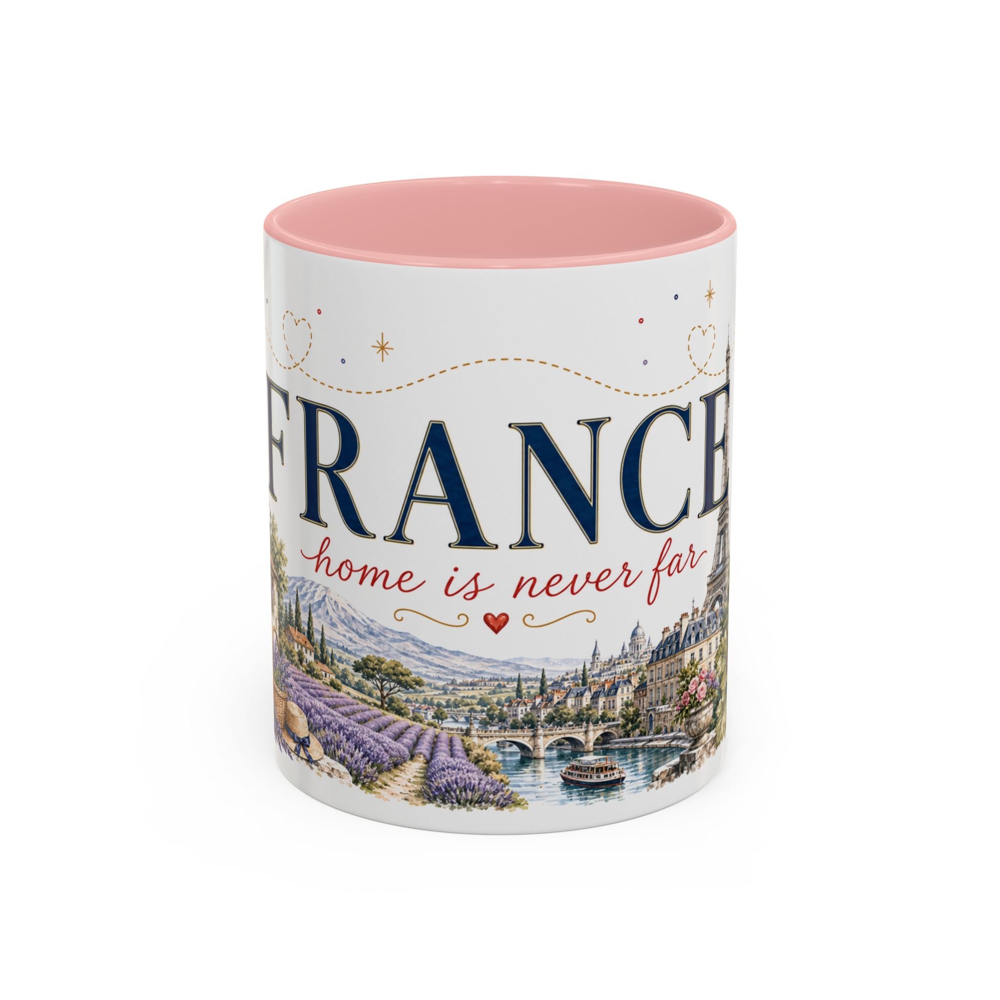 France Home Country Mug | Moving Away Gift | Long Distance Friendship | 11 oz 15 oz Accent Mug