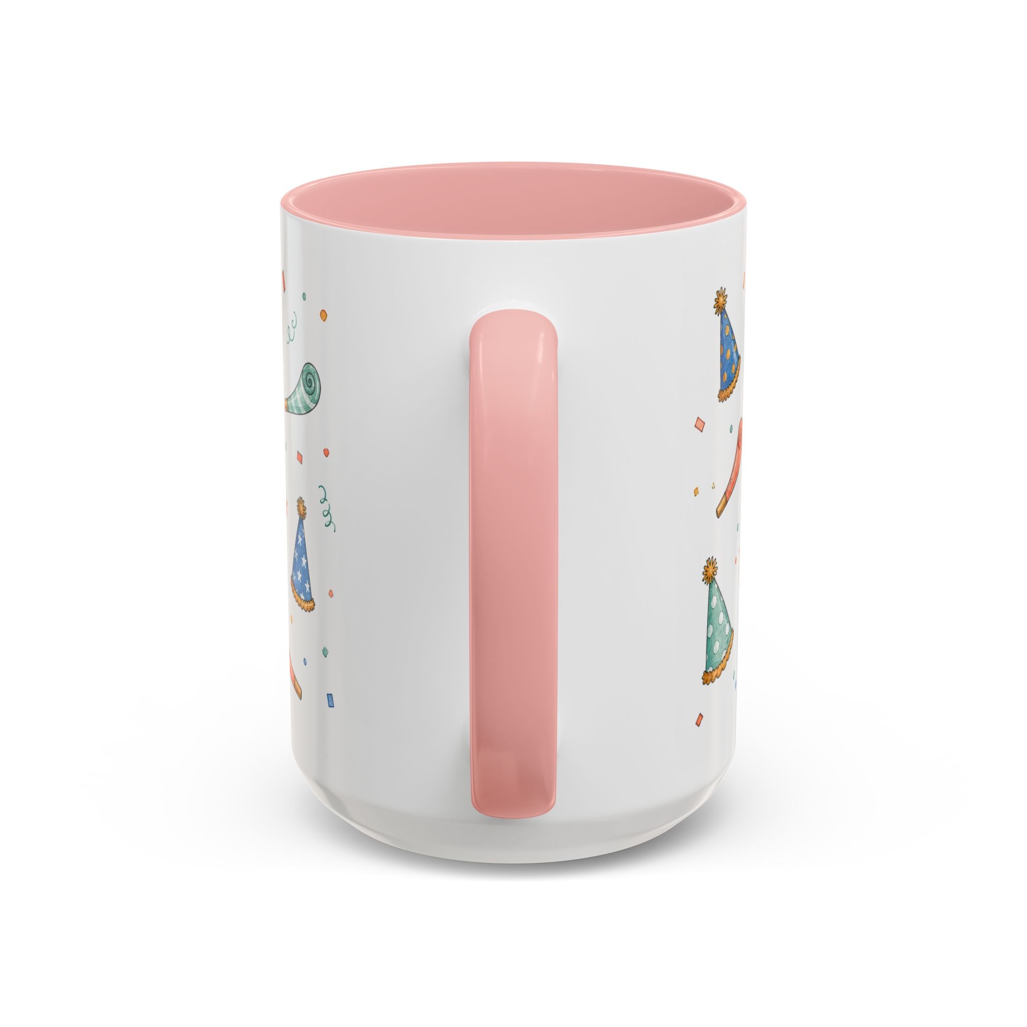 New Year Party Mug | Balloon Popper Watercolor Celebration Gift | Accent Cup 11oz 15oz