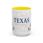 Texas State Map Mug | Bluebonnet Botanical Design, Home Reminder Coffee Cup