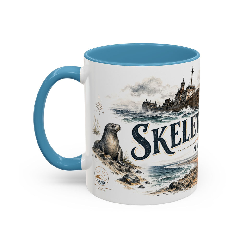 Skeleton Coast Mug, Namibia Travel Souvenir, Bucket List Gift, Accent Ceramic Coffee Mug 11oz 15oz