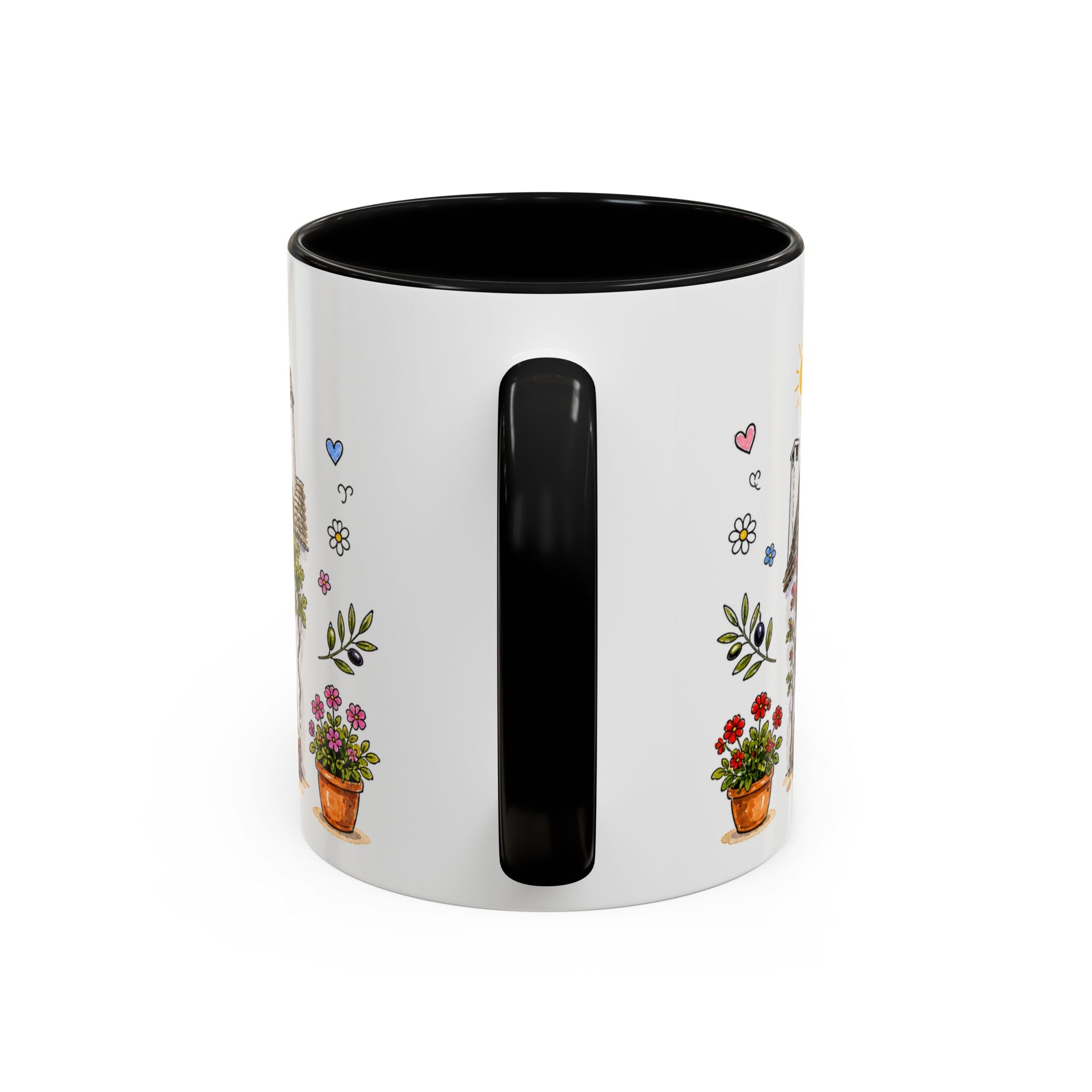 Alberobello Illustrated Travel Mug | Italy Souvenir Accent Coffee Mug | 11oz 15oz Ceramic Cup