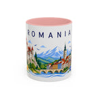 Romania Coffee Mug | Travel Souvenir Accent Mug | Place Gift Ceramic Cup 11oz 15oz