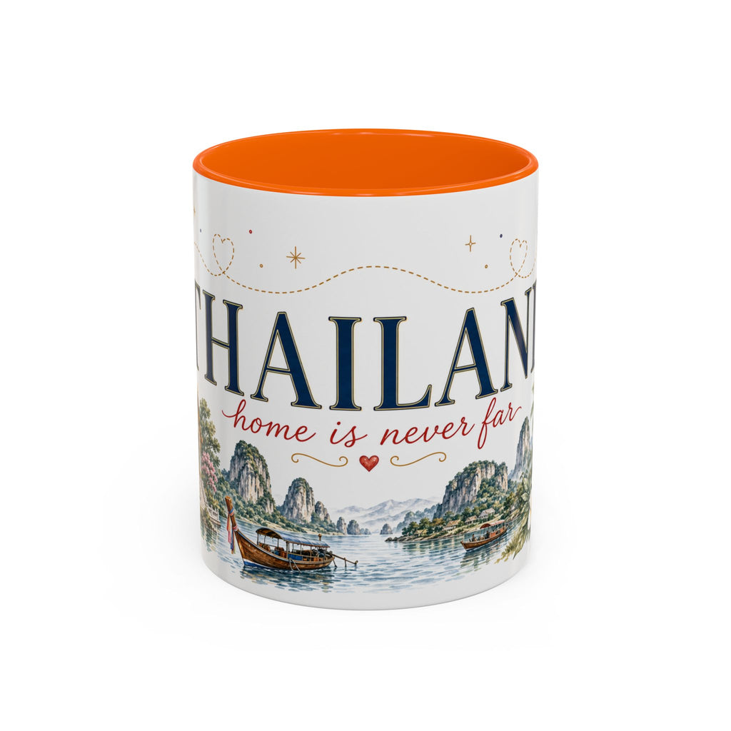 Thailand Home Country Mug | Moving Away Gift | Long Distance Friendship | 11 oz 15 oz Accent Mug