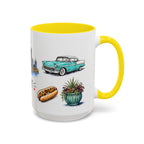 Detroit Illustrated Travel Mug | City Souvenir Accent Coffee Mug | 11oz 15oz Ceramic Cup