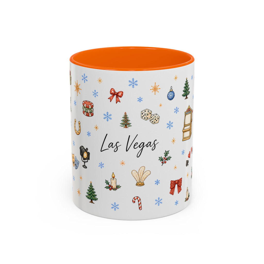 Las Vegas Christmas Mug | Watercolor City Souvenir, Travel Memories (11oz, 15oz)