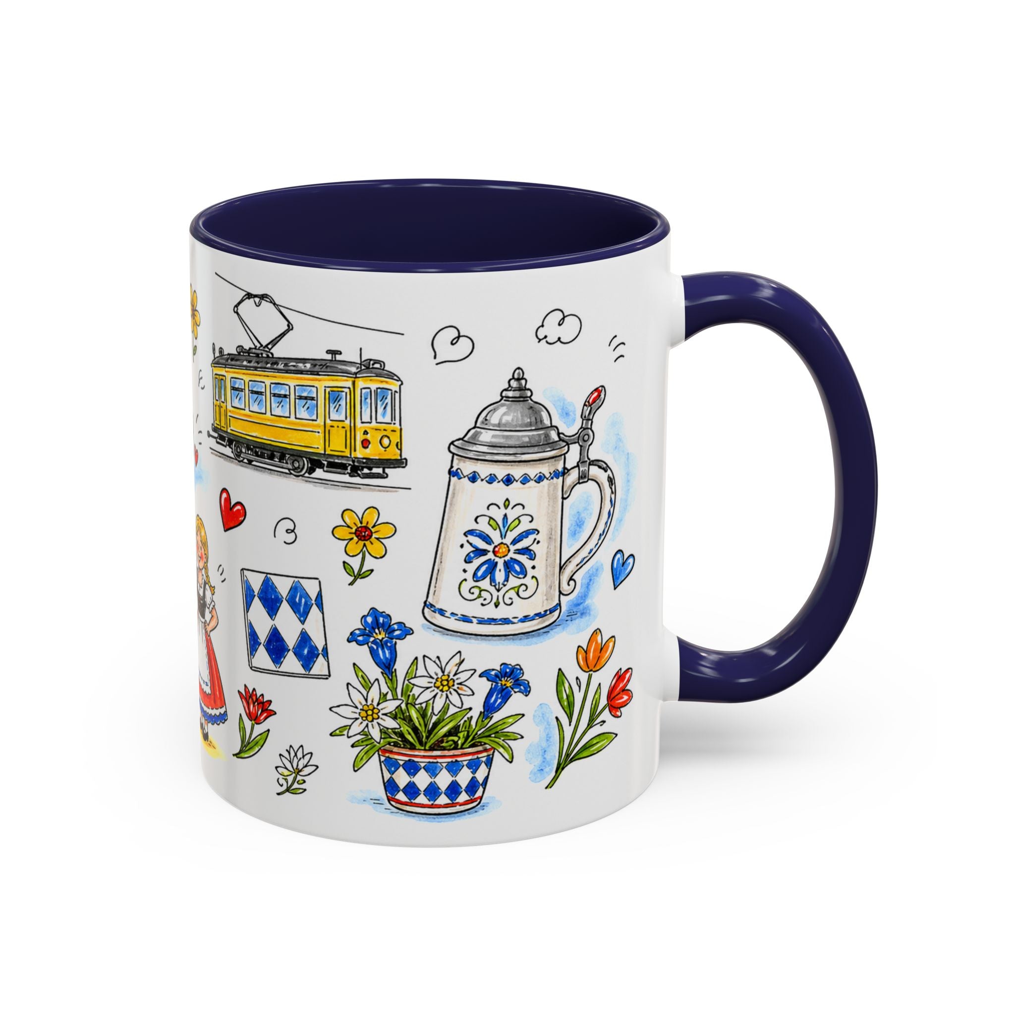 Munich Travel Mug | European City Souvenir Accent Coffee Mug | 11oz 15oz Ceramic Cup