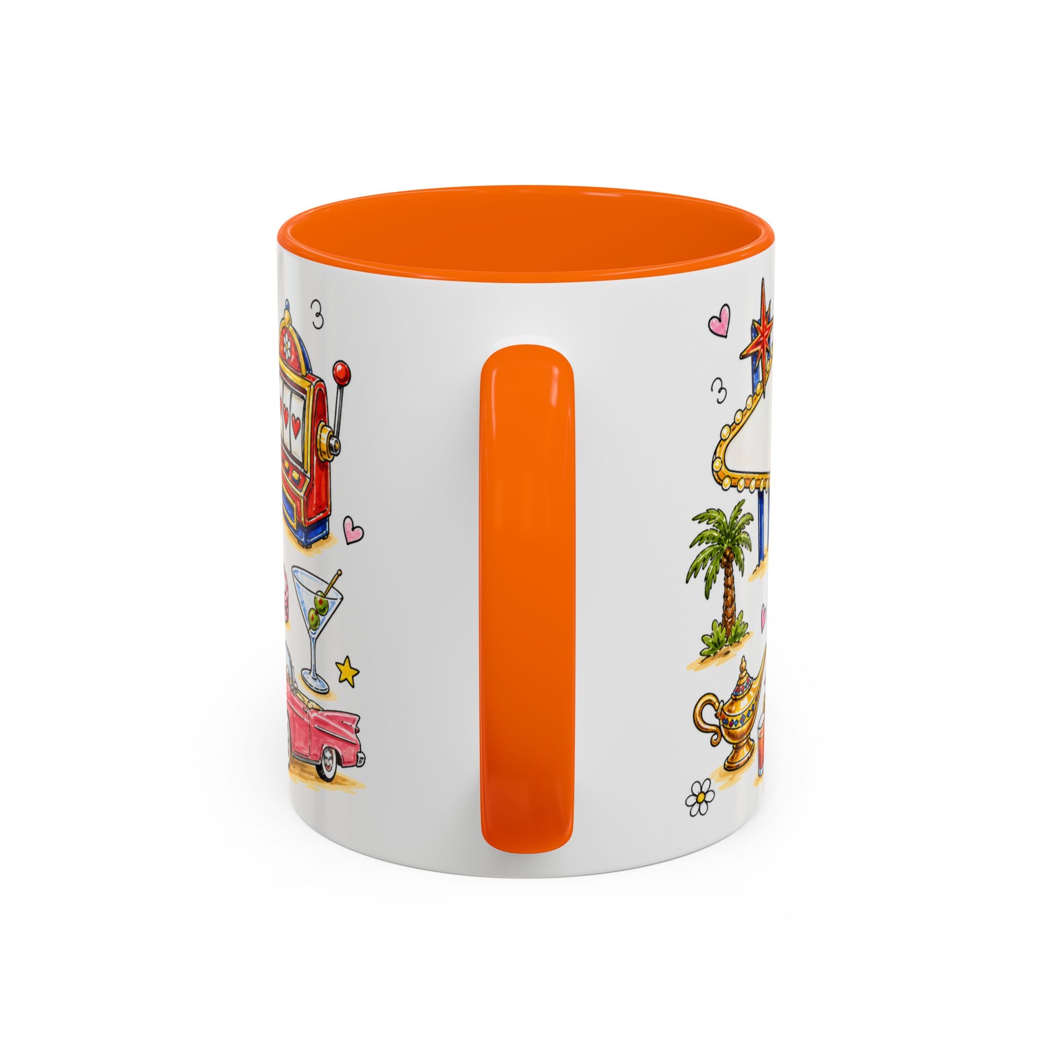 Las Vegas Illustrated Travel Mug | City Souvenir Accent Coffee Mug | 11oz 15oz Ceramic Cup