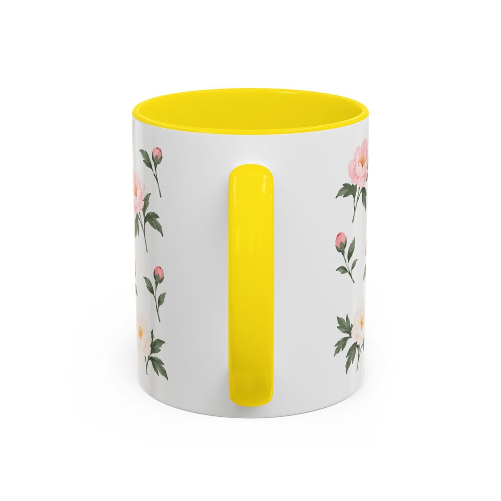 Indiana Peony Mug, State Flower Floral Coffee Cup, 11oz Botanical Gift