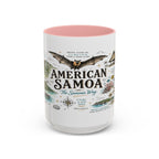 American Samoa National Park Coffee Mug | Pacific Island Rainforest Reef Gift | Accent Color Ceramic 11oz 15oz